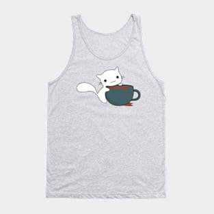 Coffee loving cat Tank Top